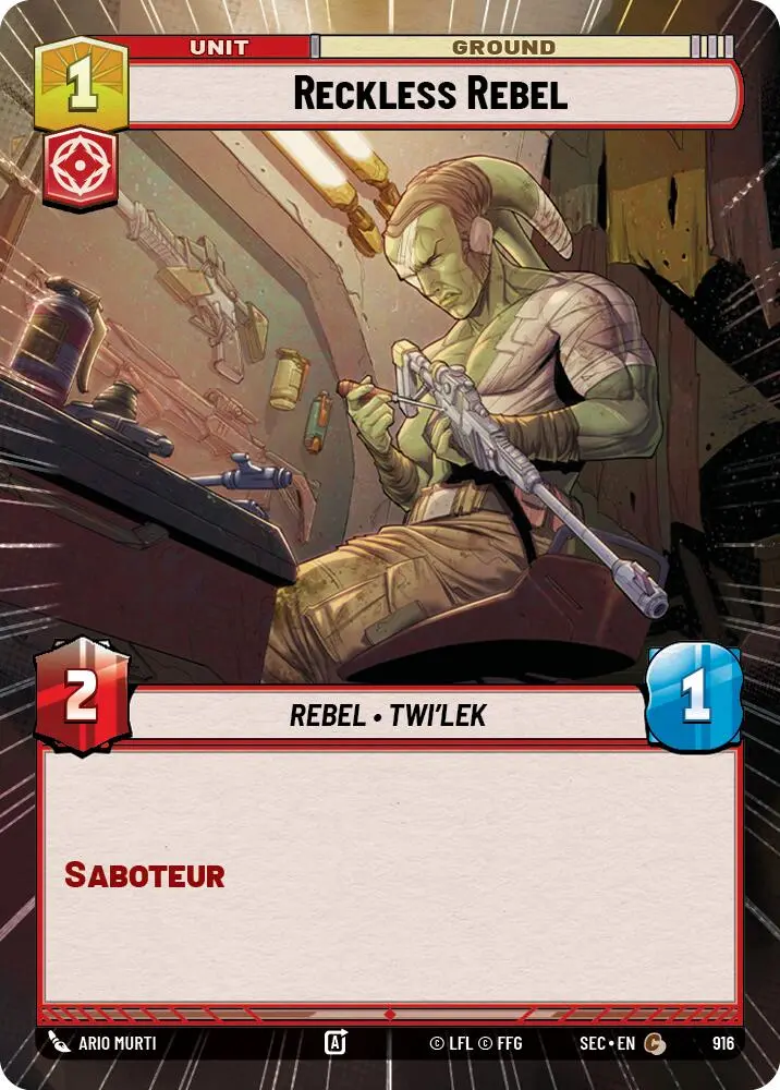 Reckless Rebel (916) (Hyperspace Foil) (916) [Secrets Of Power] 1