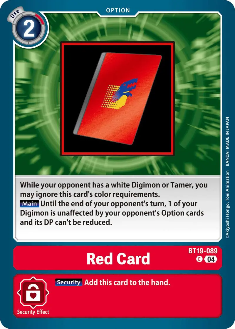 Red Card [Bt19-089] [Release Special Booster Ver.2.5] 1