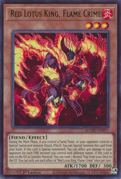 Red Lotus King, Flame Crime [Mzmu-En077] Ultra Rare 1