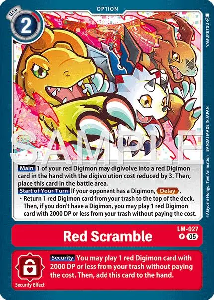 Red Scramble [Lm-027] (Reprint) [Advanced Booster Digimon Generation] 1