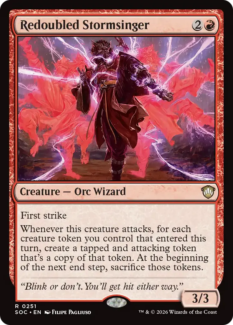 Redoubled Stormsinger [Secrets Of Strixhaven Commander] 1