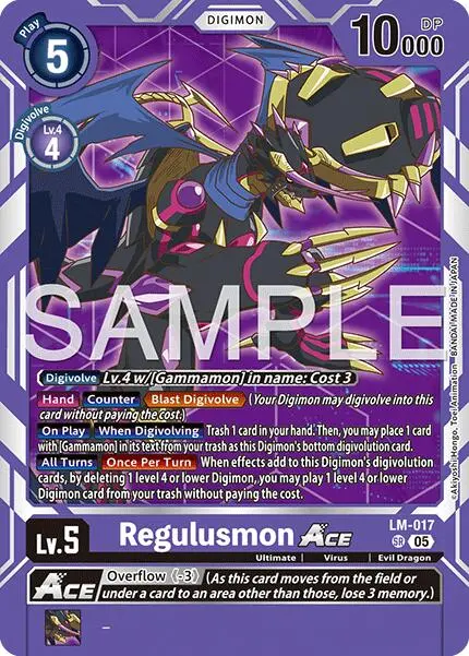 Regulusmon Ace [Lm-017] (Reprint) [Advanced Booster Digimon Generation] 1