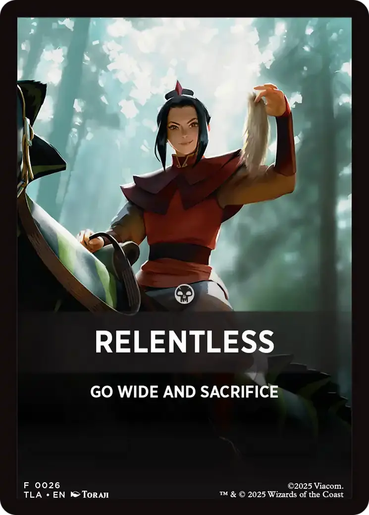 Relentless Theme Card [Avatar: The Last Airbender Tokens] 1