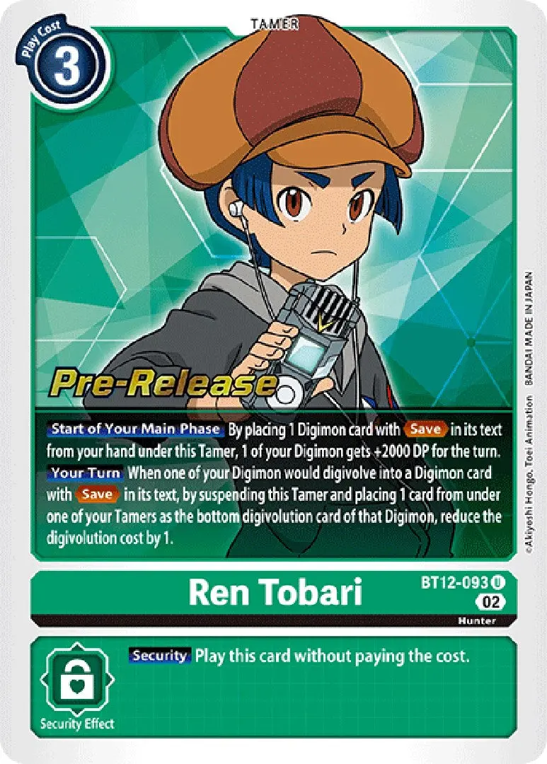 Ren Tobari [Bt12-093] [Across Time Pre-Release Cards] 1