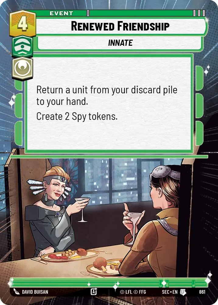 Renewed Friendship (861) (Hyperspace Foil) (861) [Secrets Of Power] 1
