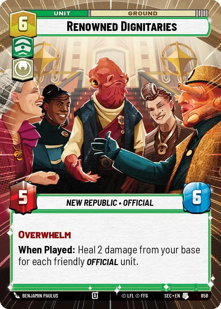 Renowned Dignitaries (858) (Hyperspace Foil) (858) [Secrets Of Power] 1