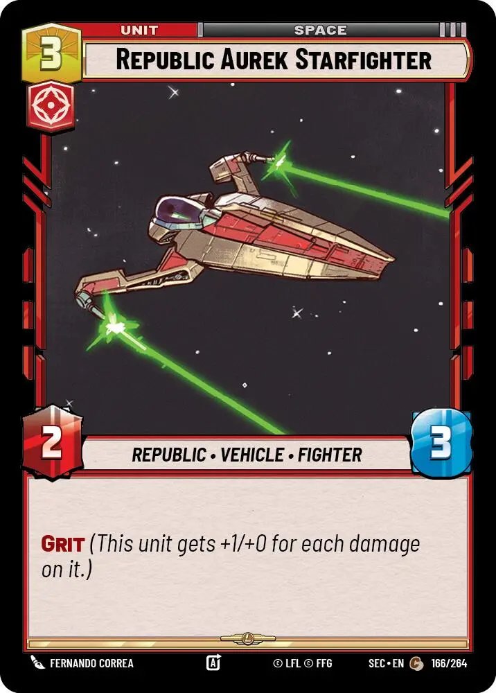 Republic Aurek Starfighter (166/264) (166/264) [Secrets Of Power] 1
