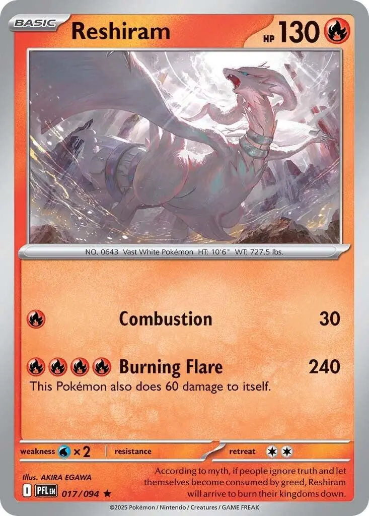 Reshiram (017/094) [Mega Evolution: Phantasmal Flames] 1