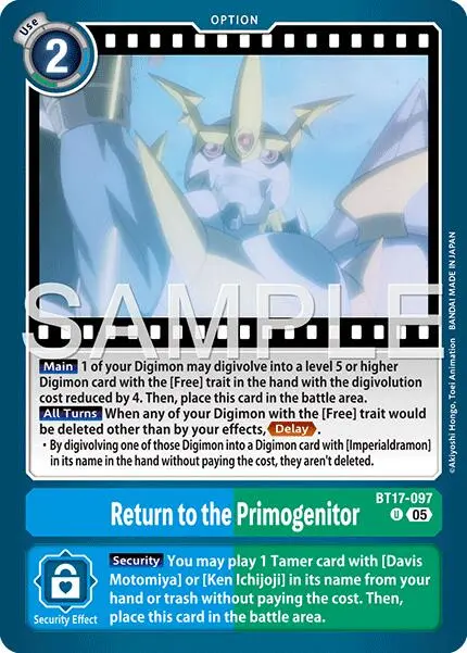 Return To The Primogenitor [Bt17-097] (Foil Reprint) [Advanced Booster Digimon Generation] 1
