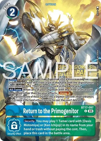 Return To The Primogenitor [Bt17-097] (Regionals 25-26 Season 2 Participant) [Secret Crisis] 1