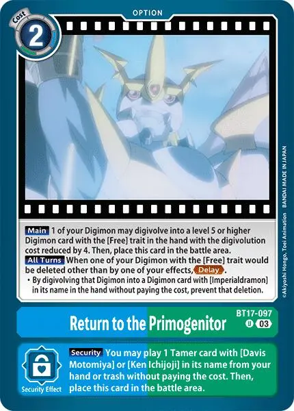 Return To The Primogenitor [Bt17-097] [Secret Crisis] 1
