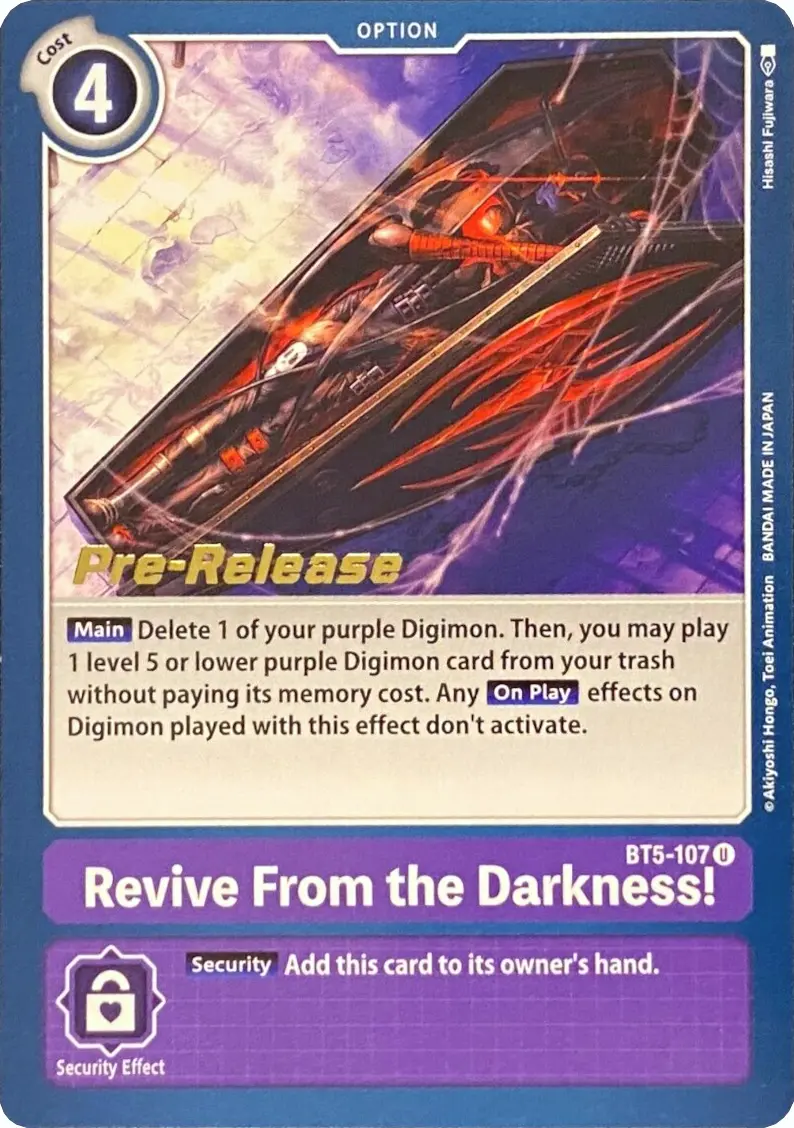 Revive From The Darkness! [Bt5-107] [Battle Of Omni Pre-Release Promos] 1
