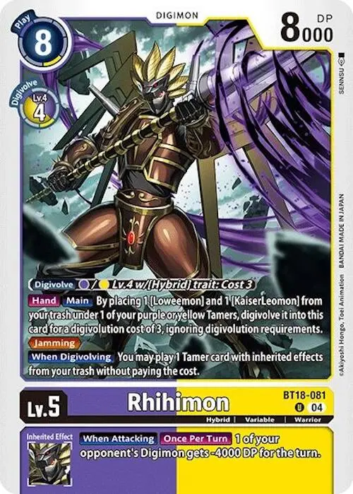 Rhihimon [Bt18-081] [Release Special Booster Ver.2.0] 1