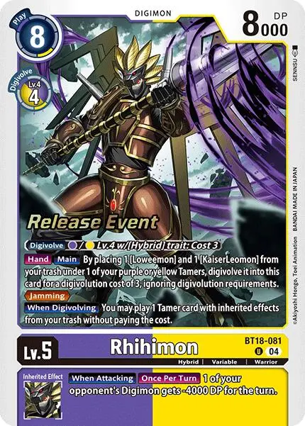 Rhihimon [Bt18-081] [Release Special Booster Ver.2.0 Promos] 1