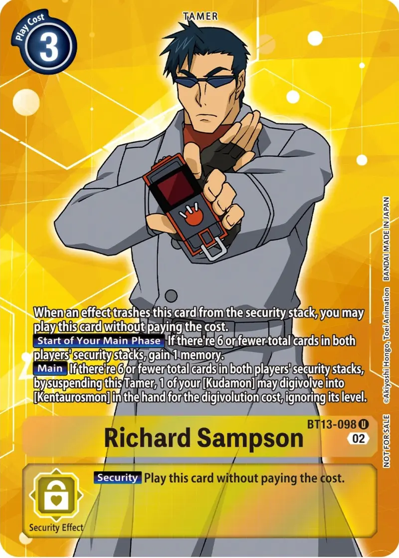 Richard Sampson [Bt13-098] (Box Topper) [Versus Royal Knights Booster] 1