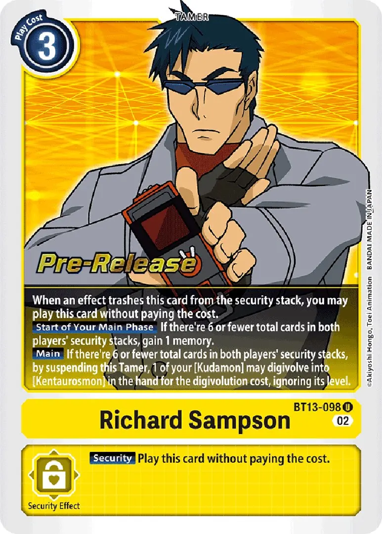 Richard Sampson [Bt13-098] [Versus Royal Knights Booster Pre-Release Cards] 1