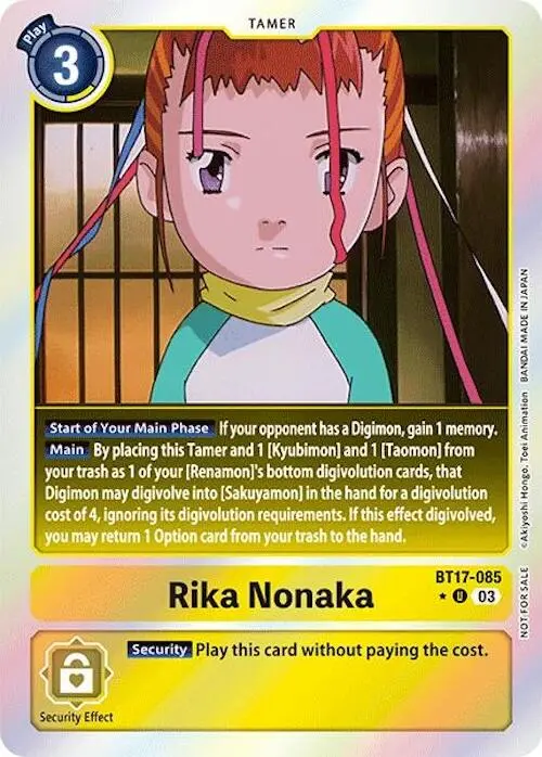 Rika Nonaka [Bt17-085] (Secret Crisis: Movie Memorial Pack) [Secret Crisis] 1