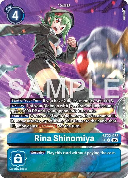 Rina Shinomiya [Bt22-085] (Alternate Art) [Cyber Eden] 1