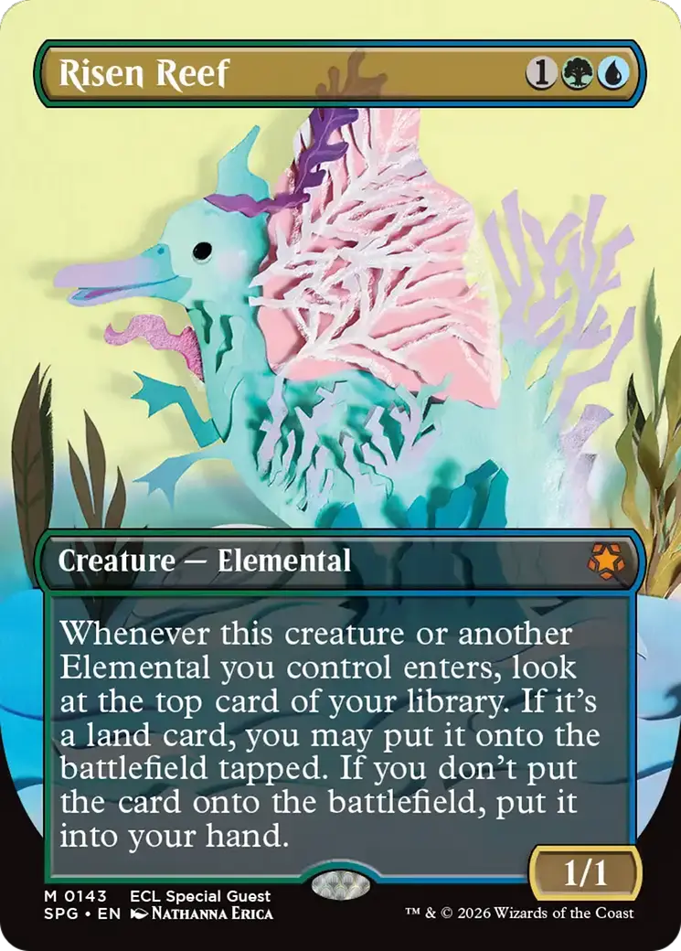 Risen Reef (Borderless) [Lorwyn Eclipsed Special Guests] 1