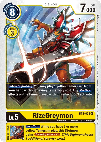 Rizegreymon [Bt2-038] (Tournament Pack) [Release Special Booster Ver.1.5 Promos] 1