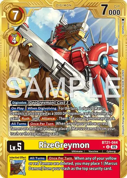 Rizegreymon [Bt21-044] (Alternate Art) [Advanced Booster Digimon Generation] 1