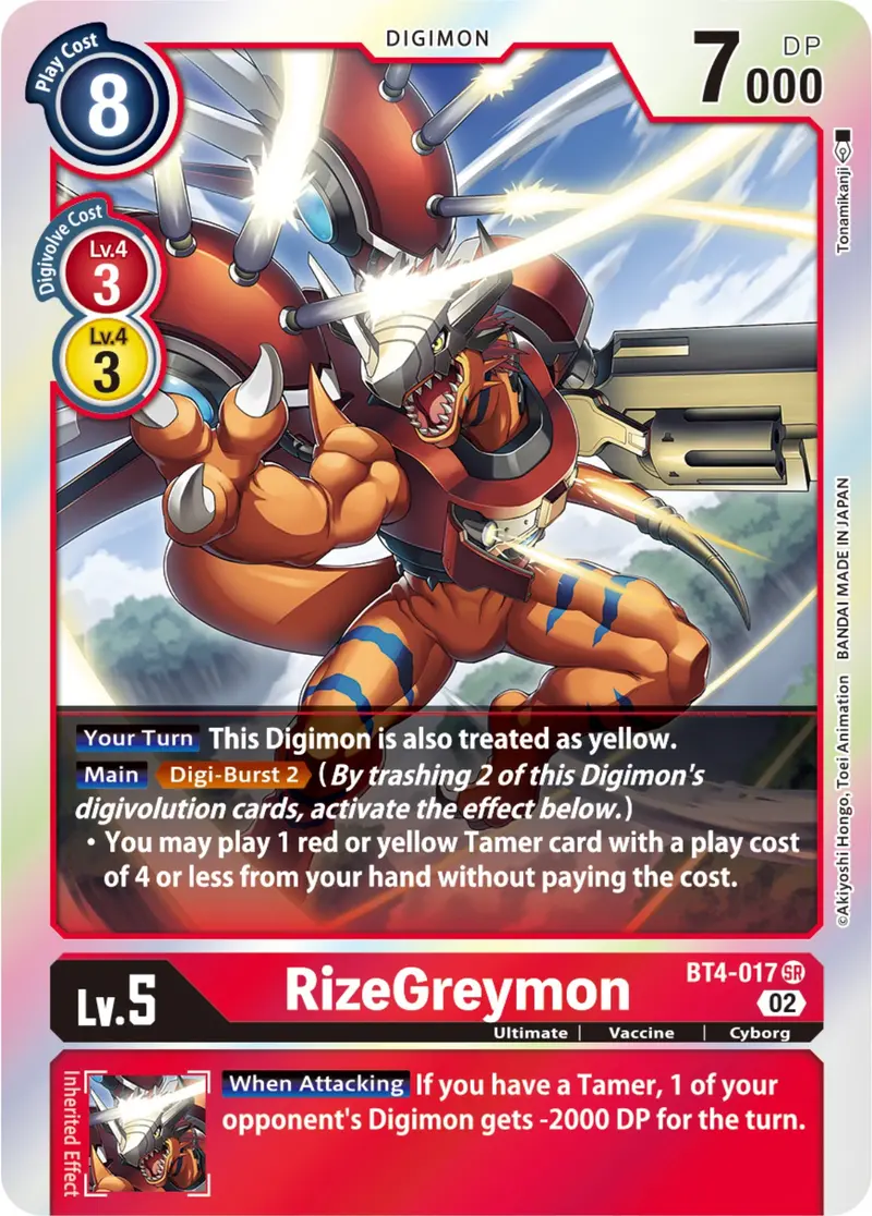 Rizegreymon [Bt4-017] (Resurgence Booster Reprint) [Resurgence Booster] 1