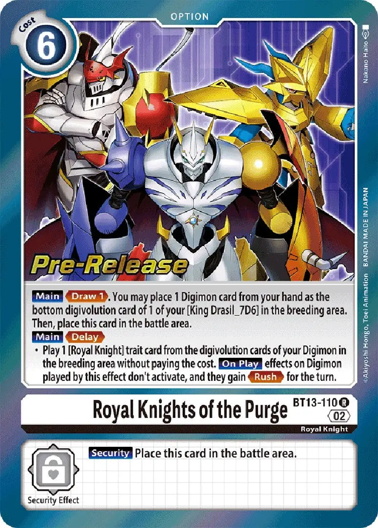 Royal Knights Of The Purge [Bt13-110] [Versus Royal Knights Booster Pre-Release Cards] 1