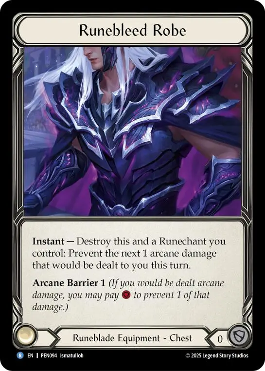 Runebleed Robe [Pen094] (Compendium Of Rathe)  Cold Foil 1