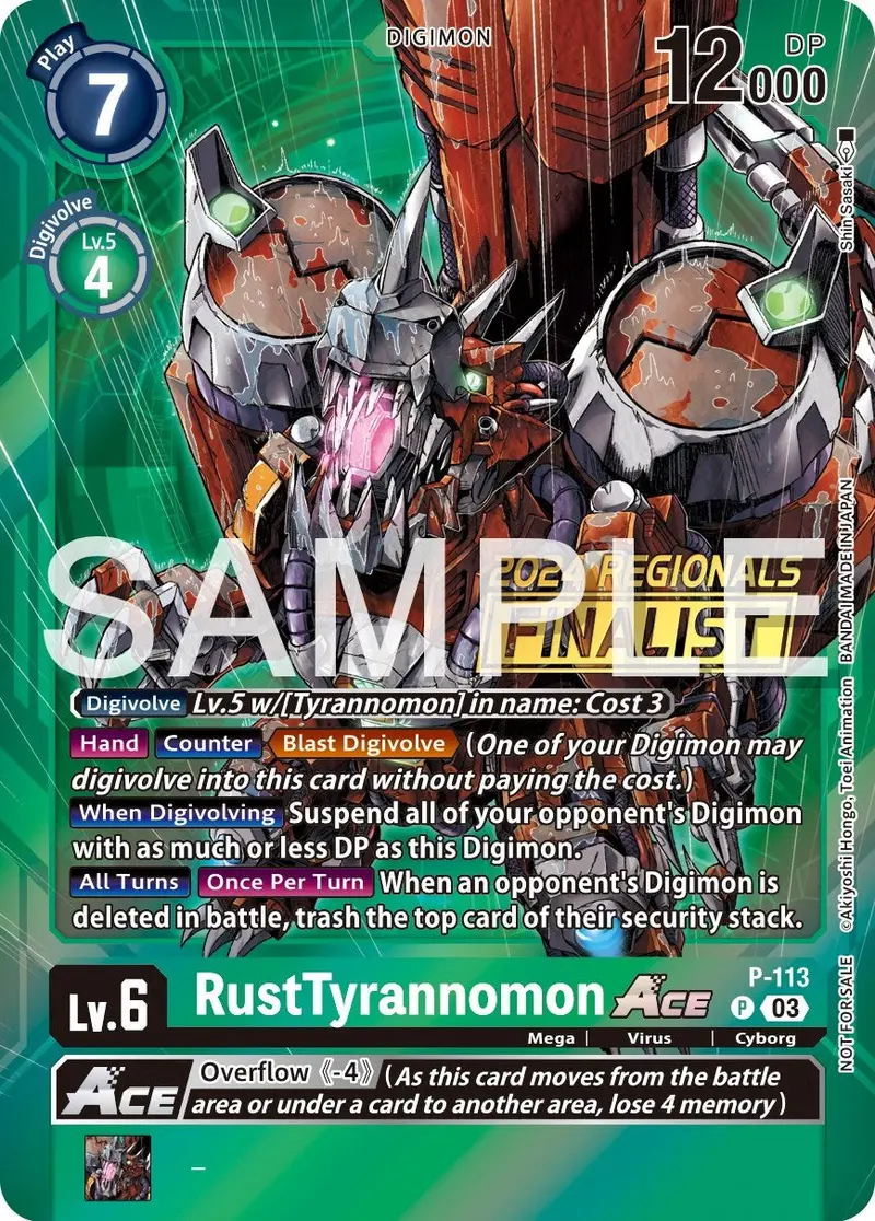 Rusttyrannomon Ace [P-113] (2024 Regionals Finalist) [Promotional Cards] 1