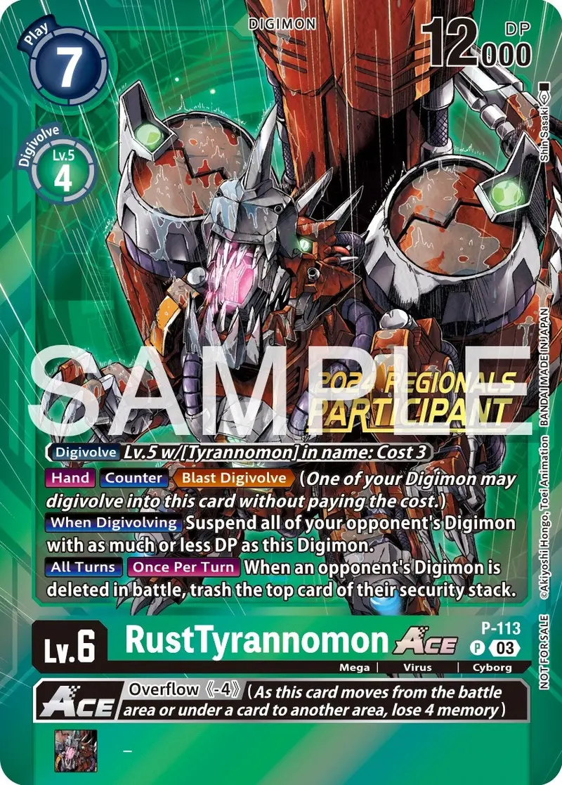 Rusttyrannomon Ace [P-113] (2024 Regionals Participant) [Promotional Cards] 1