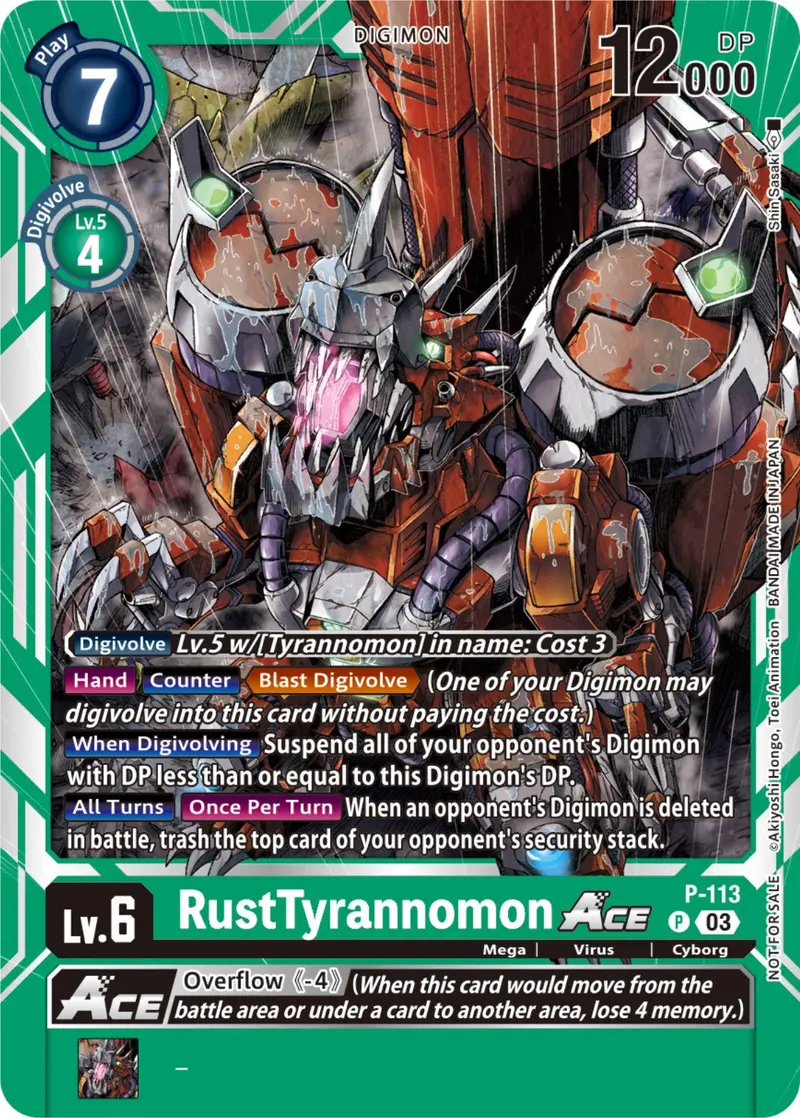 Rusttyrannomon Ace [P-113] (3Rd Anniversary Survey Pack) [Promotional Cards] 1
