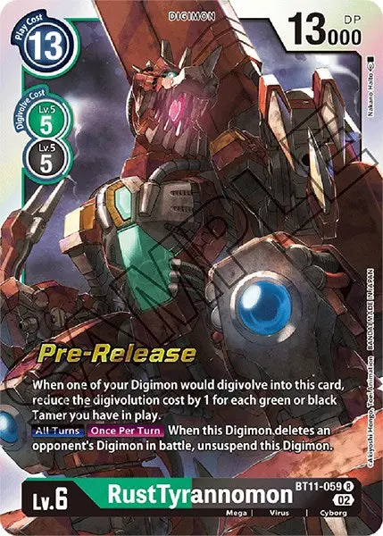 Rusttyrannomon [Bt11-059] [Dimensional Phase Pre-Release Promos] 1