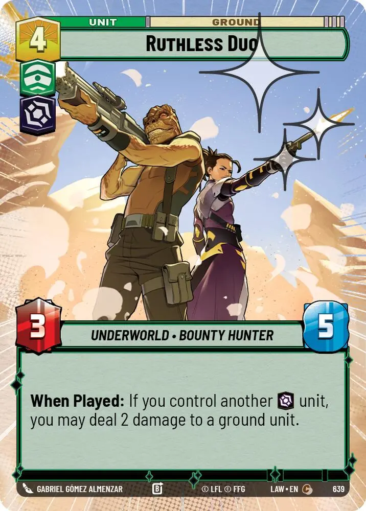 Ruthless Duo (639) (Hyperspace Foil) (639) [A Lawless Time] 1