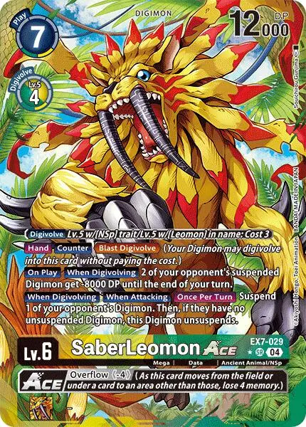 Saberleomon Ace [Ex7-029] (Alternate Art) [Digimon Liberator] 1