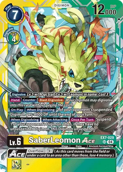 Saberleomon Ace [Ex7-029] [Digimon Liberator] 1