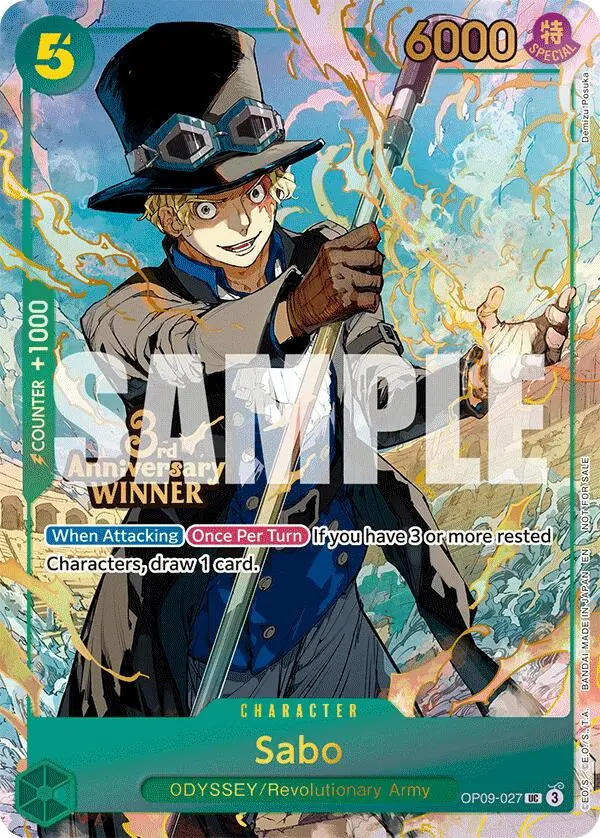Sabo (Op09-027) (3Rd Anniversary Winner) [One Piece Promotion Cards] 1