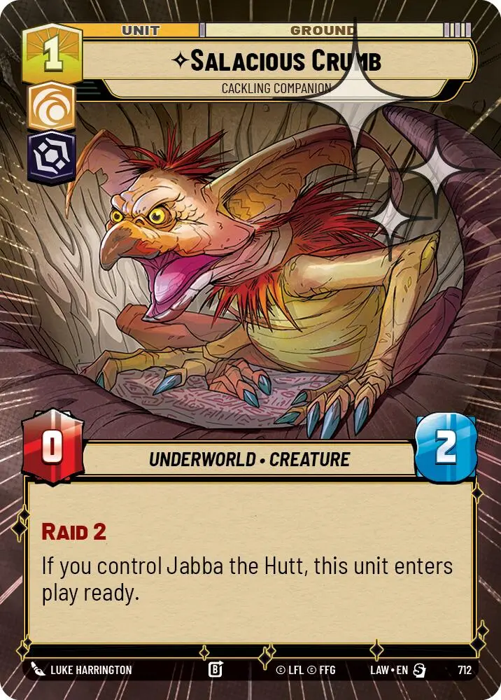 Salacious Crumb - Cackling Companion (712) (Hyperspace Foil) (712) [A Lawless Time] 1