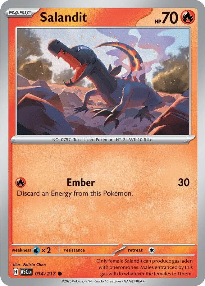 Salandit (034/217) [Mega Evolution: Ascended Heroes] 1
