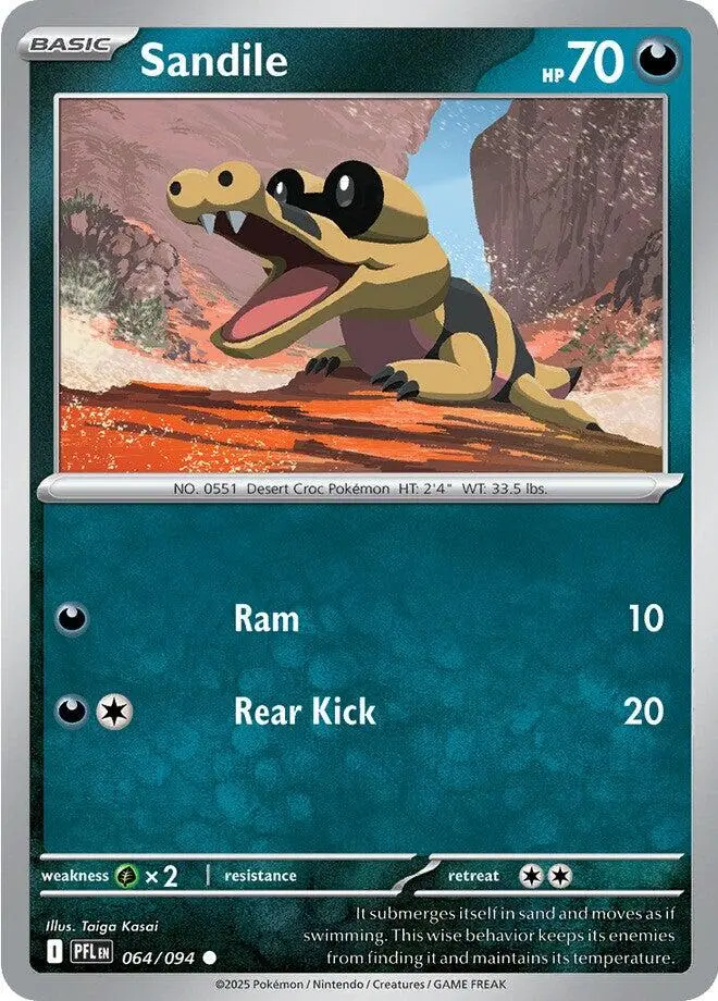 Sandile (064/094) [Mega Evolution: Phantasmal Flames] 1