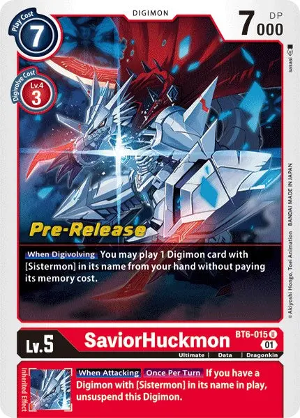 Saviorhuckmon [Bt6-015] [Double Diamond Pre-Release Cards] 1