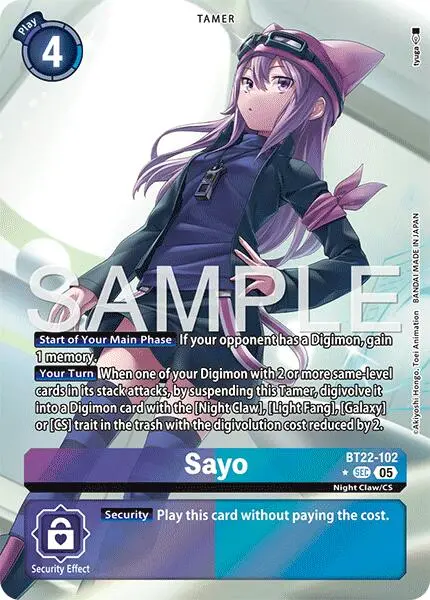 Sayo [Bt22-102] (Alternate Art) [Cyber Eden] 1
