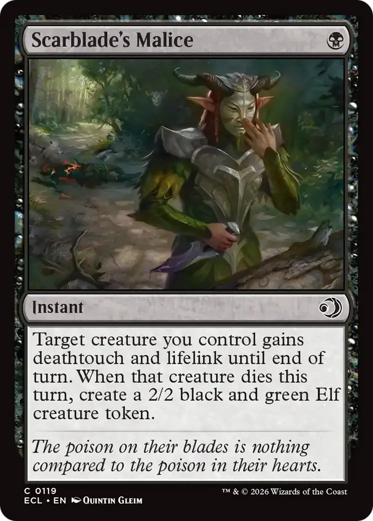 Scarblade's Malice [Lorwyn Eclipsed] 1