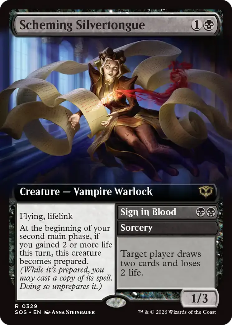 Scheming Silvertongue (Extended Art) [Secrets Of Strixhaven] 1