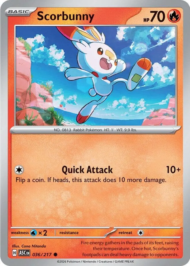 Scorbunny (036/217) [Mega Evolution: Ascended Heroes] 1