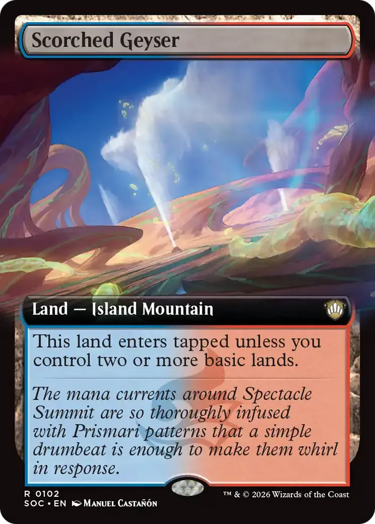 Scorched Geyser (Extended Art) [Secrets Of Strixhaven Commander] 1