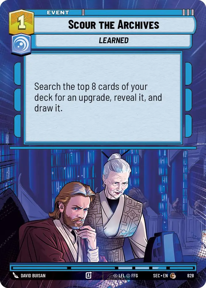 Scour The Archives (828) (Hyperspace Foil) (828) [Secrets Of Power] 1