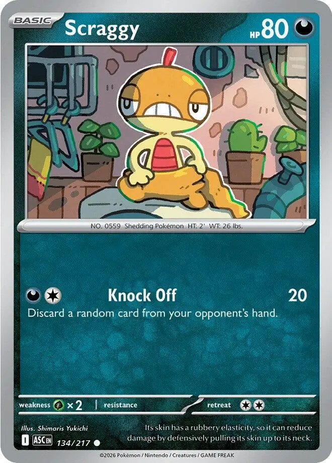 Scraggy (134/217) [Mega Evolution: Ascended Heroes] 1