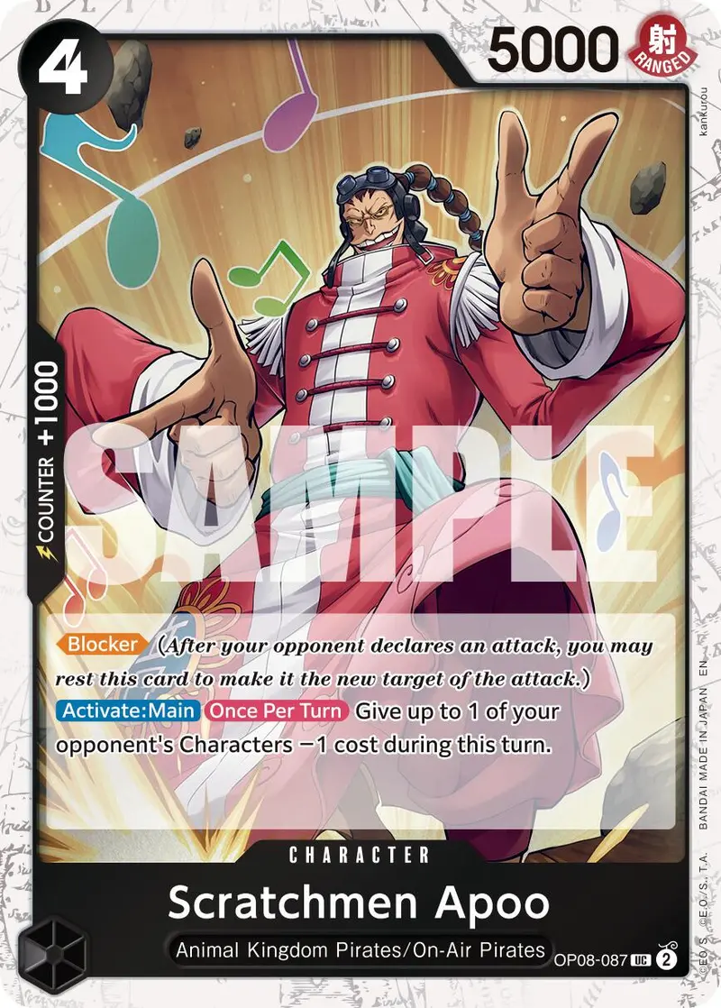 Scratchmen Apoo (Op08-087) (Pirate Foil) [Premium Booster -The Best- Vol. 2] 1