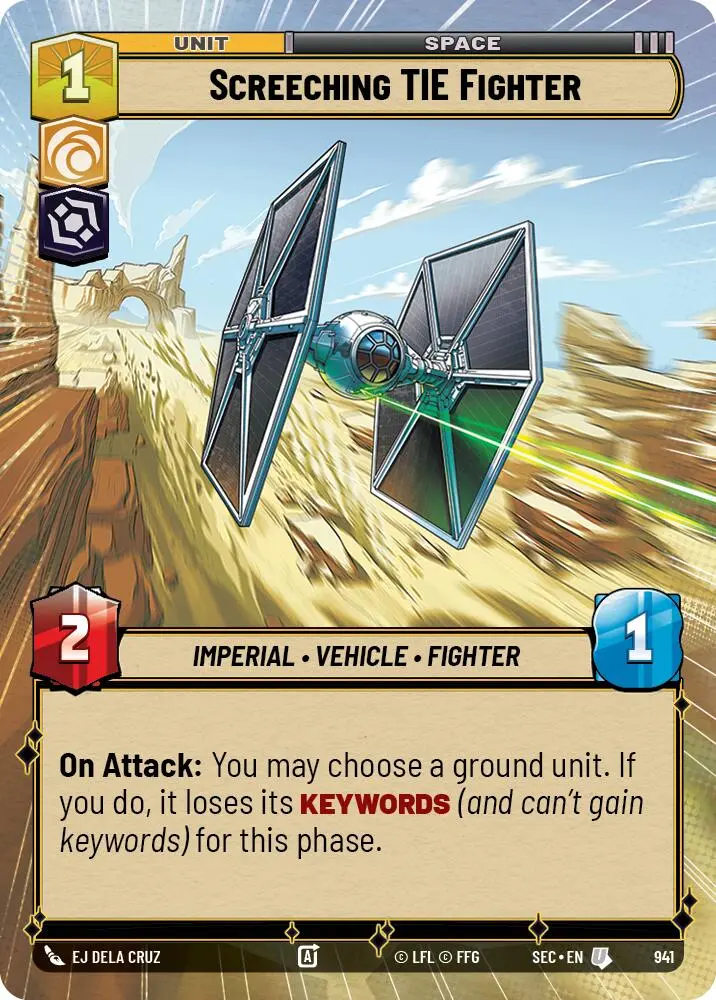 Screeching Tie Fighter (941) (Hyperspace Foil) (941) [Secrets Of Power] 1