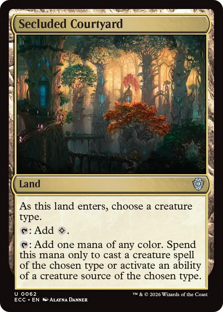 Secluded Courtyard [Lorwyn Eclipsed Commander] 1